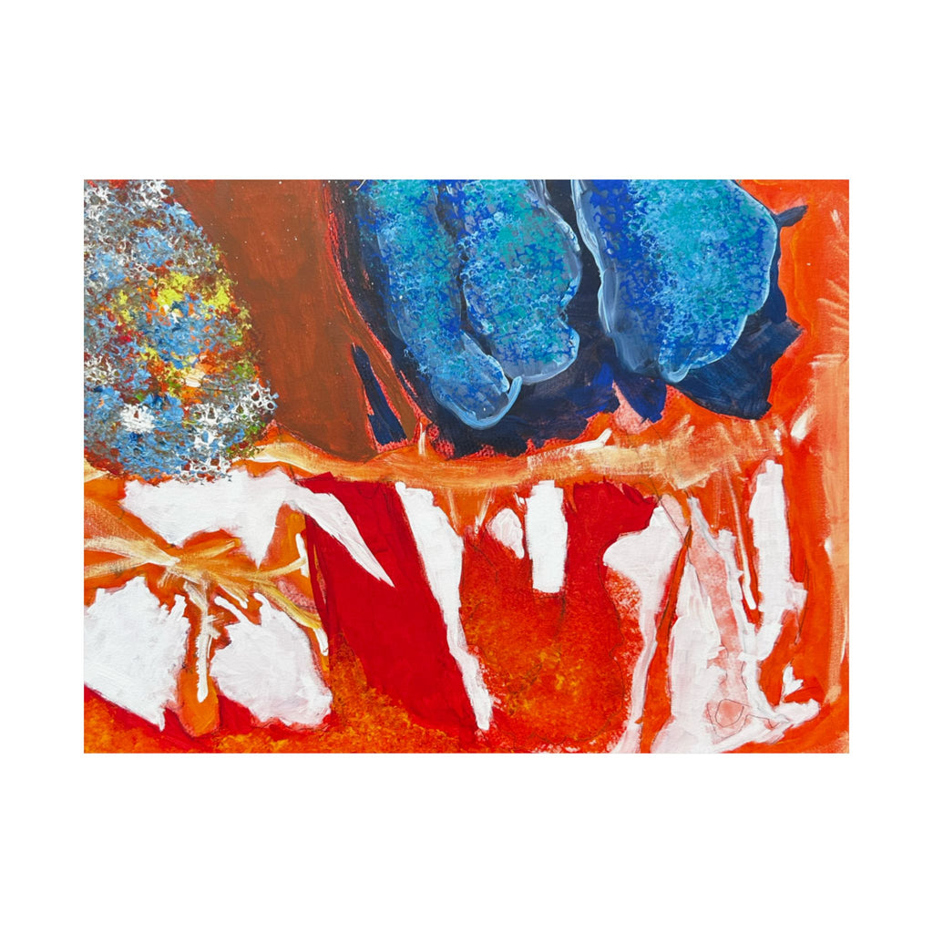 Abstract Color Splash Matte Poster Vibrant Horizontal Modern Wall Art