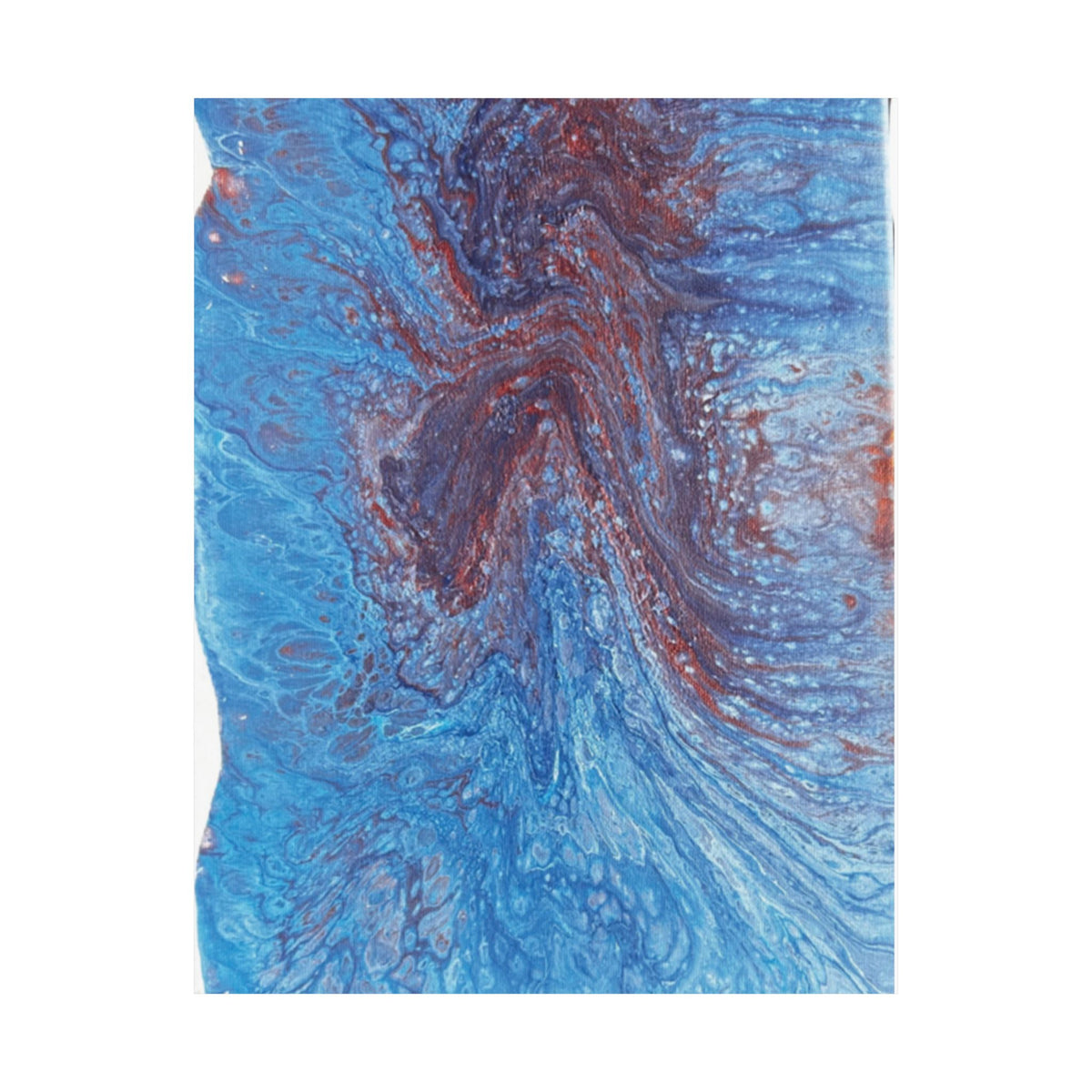 Abstract Blue Resin Art Poster Matte Vertical Wall Art