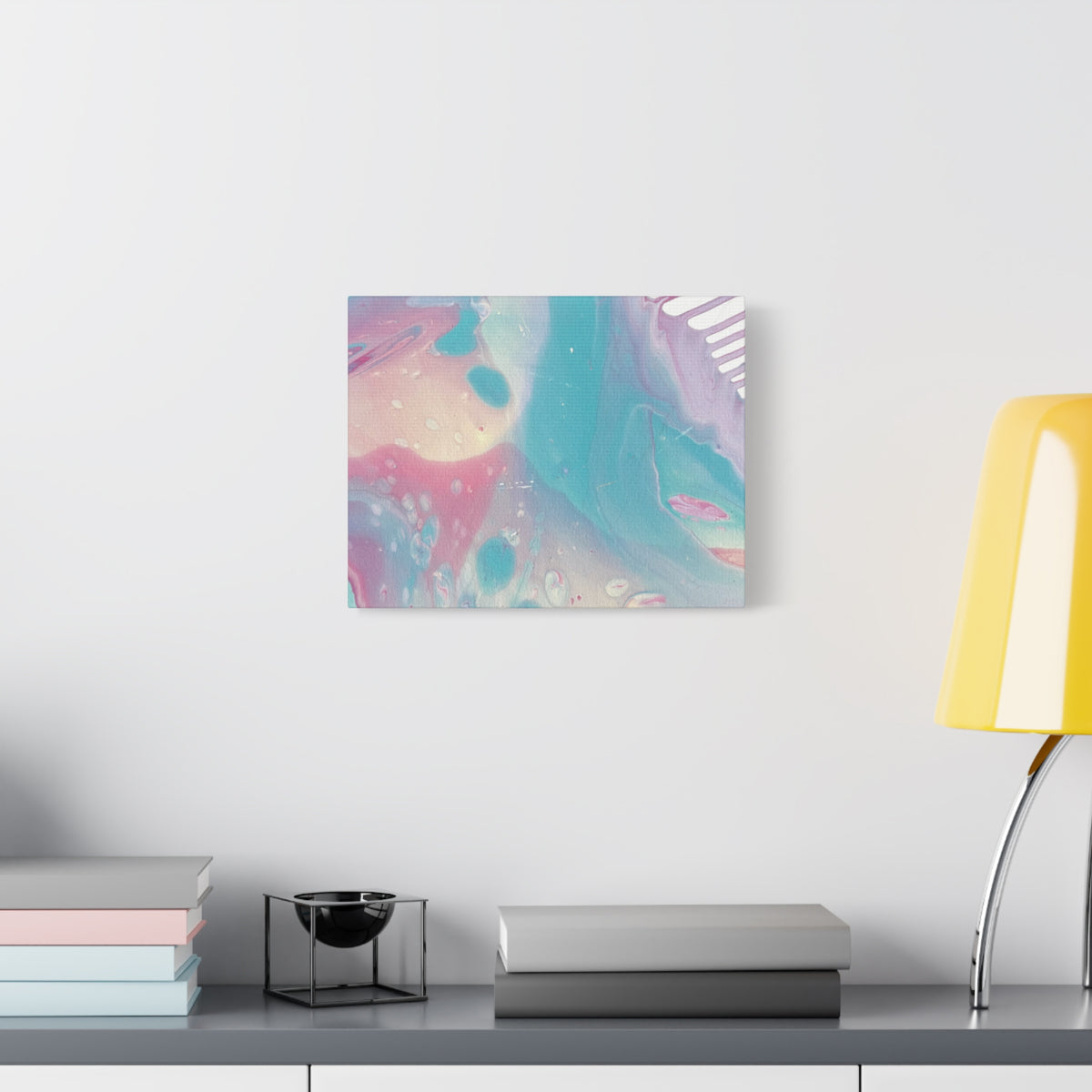 Pastel Fluid Animal Canvas Print Abstract Acrylic Pour Wall Art