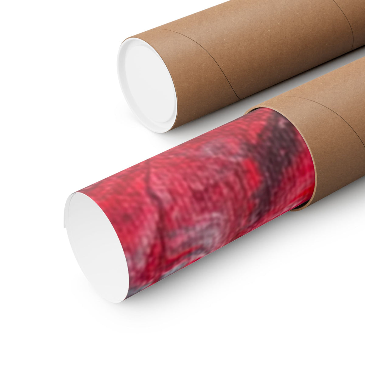 Power Abstract Red Fluid Art Matte Poster (Horizontal)