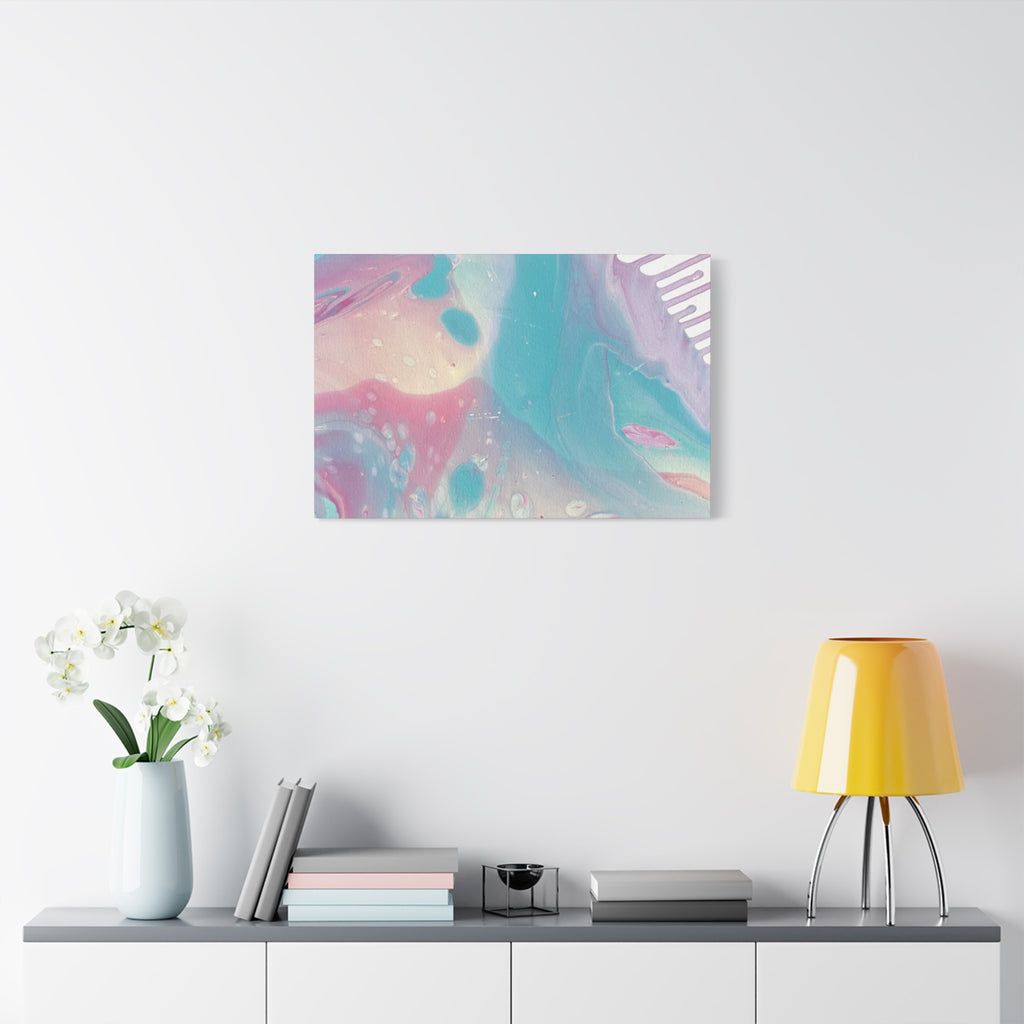 Pastel Fluid Animal Canvas Print Abstract Acrylic Pour Wall Art