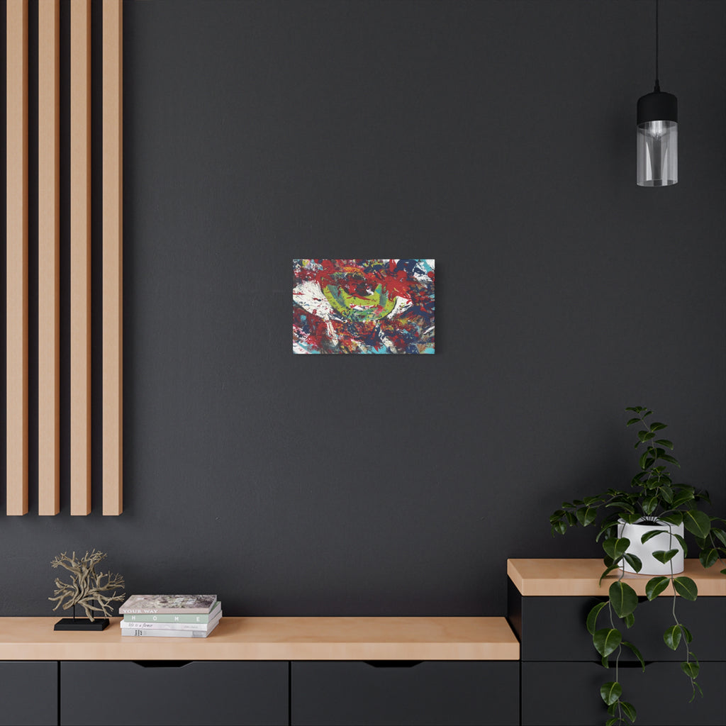 Abstract Burst Matte Canvas Print Eye Colorful Modern Wall Art, Stretched 1.25"