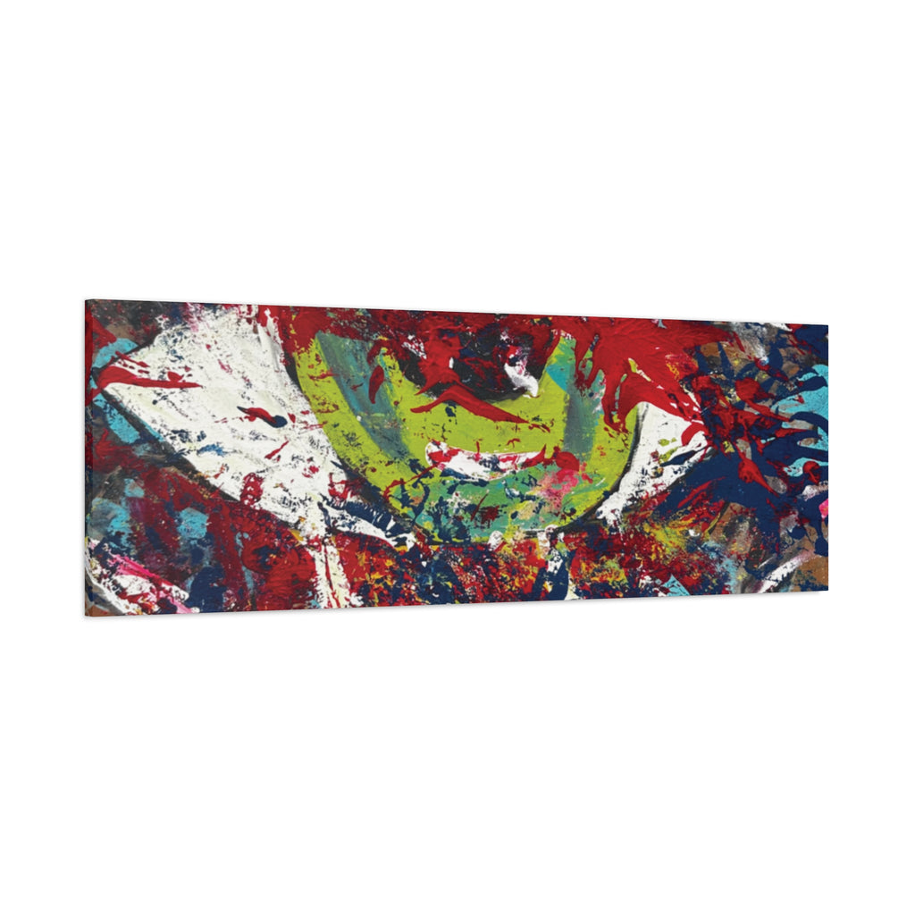 Abstract Burst Matte Canvas Print Eye Colorful Modern Wall Art, Stretched 1.25"