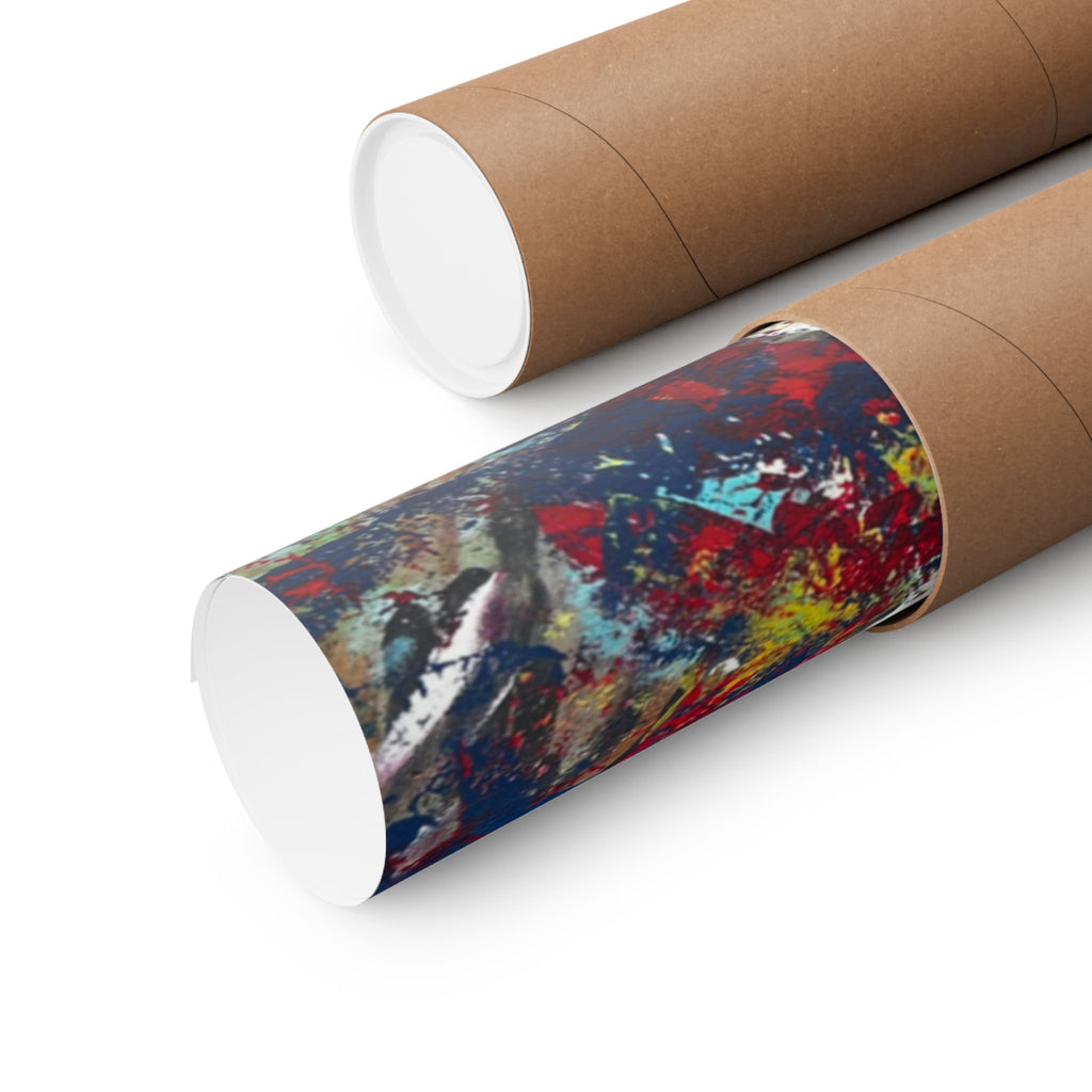 Abstract Color Splash Matte Poster EYE Horizontal Art Print