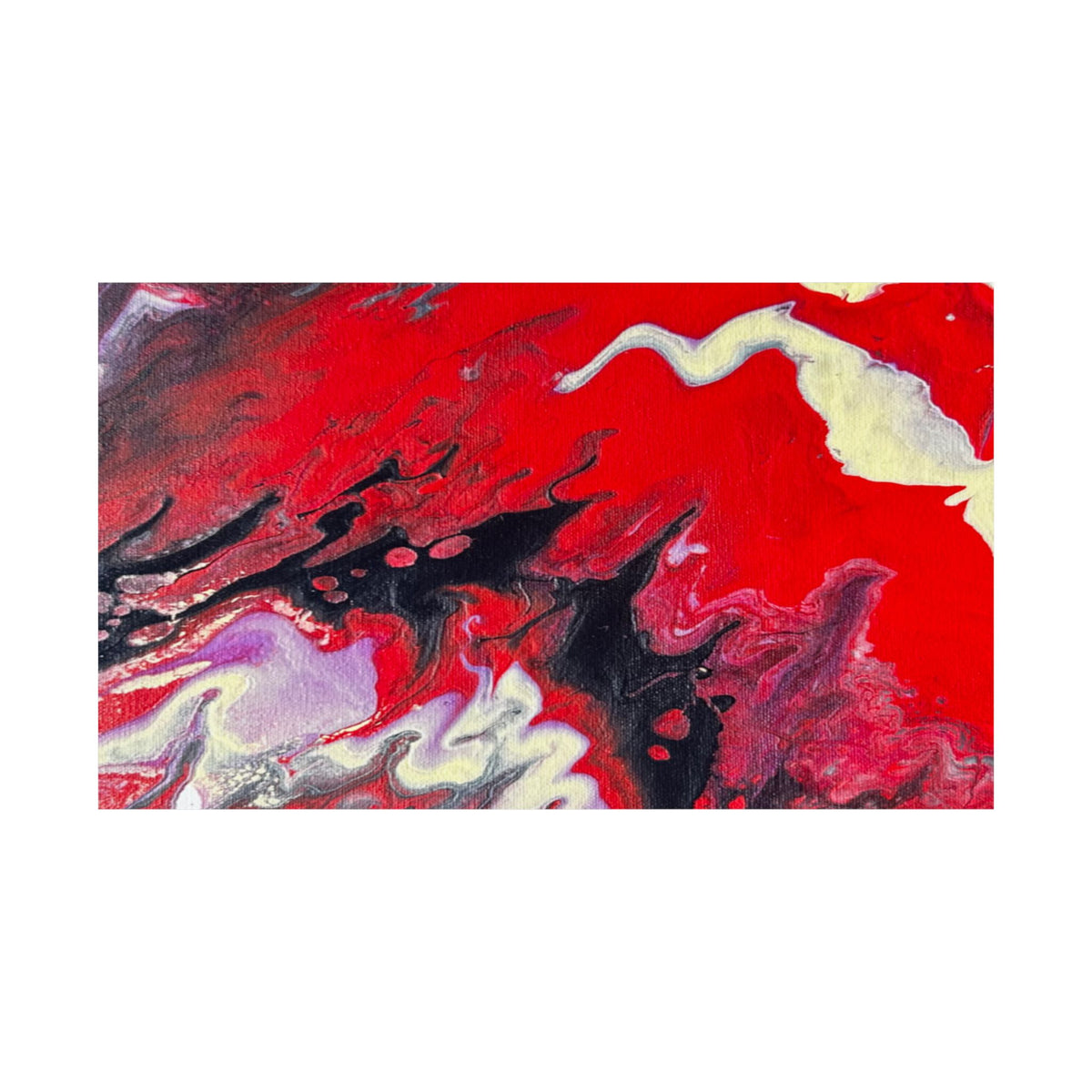 Power Abstract Red Fluid Art Matte Poster (Horizontal)