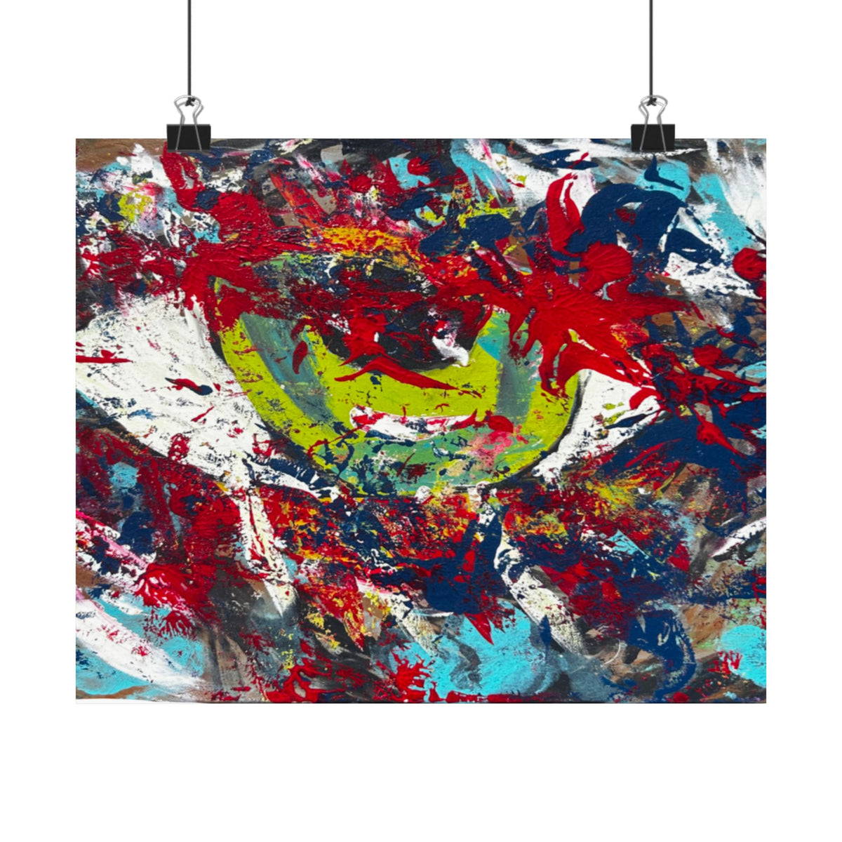 Abstract Color Splash Matte Poster EYE Horizontal Art Print