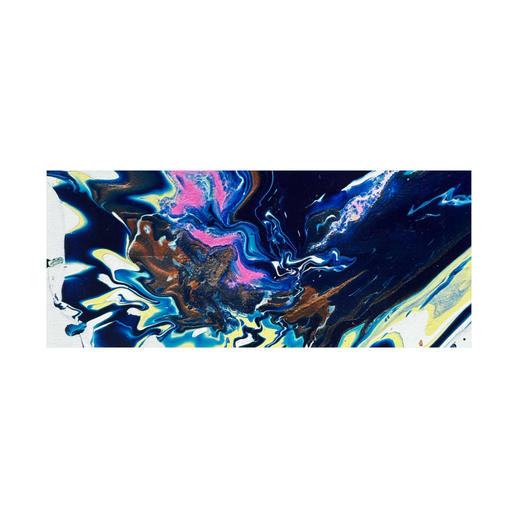 Abstract Blue Marble Matte Poster Change Horizontal Fluid Art Print