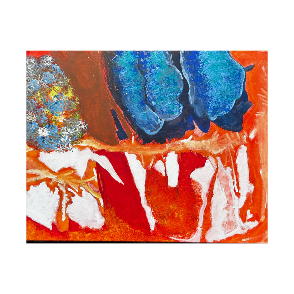 Abstract Color Splash Matte Poster Vibrant Horizontal Modern Wall Art
