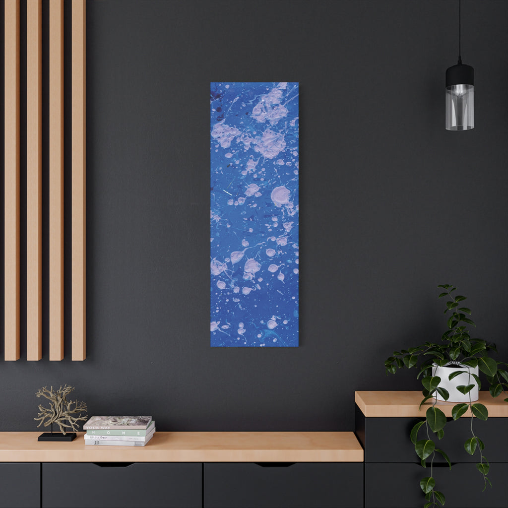 Blue Abstract Splatter Canvas Print  Dots (Matte Stretched 1.25")