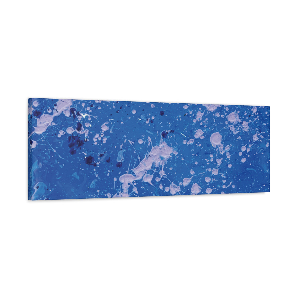 Blue Abstract Splatter Canvas Print  Dots (Matte Stretched 1.25")