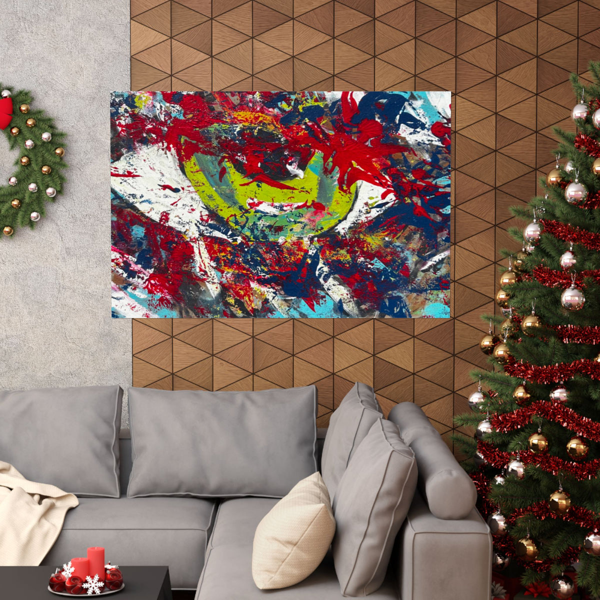 Abstract Color Splash Matte Poster EYE Horizontal Art Print