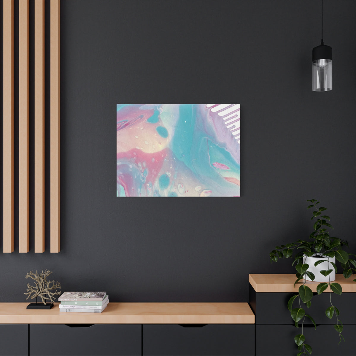 Pastel Fluid Animal Canvas Print Abstract Acrylic Pour Wall Art