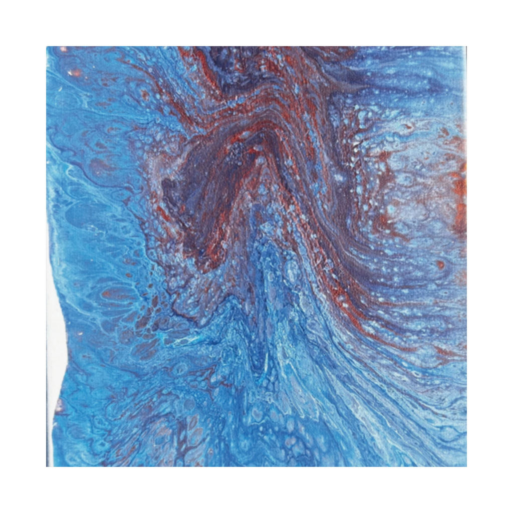 Abstract Blue Resin Art Poster Matte Vertical Wall Art