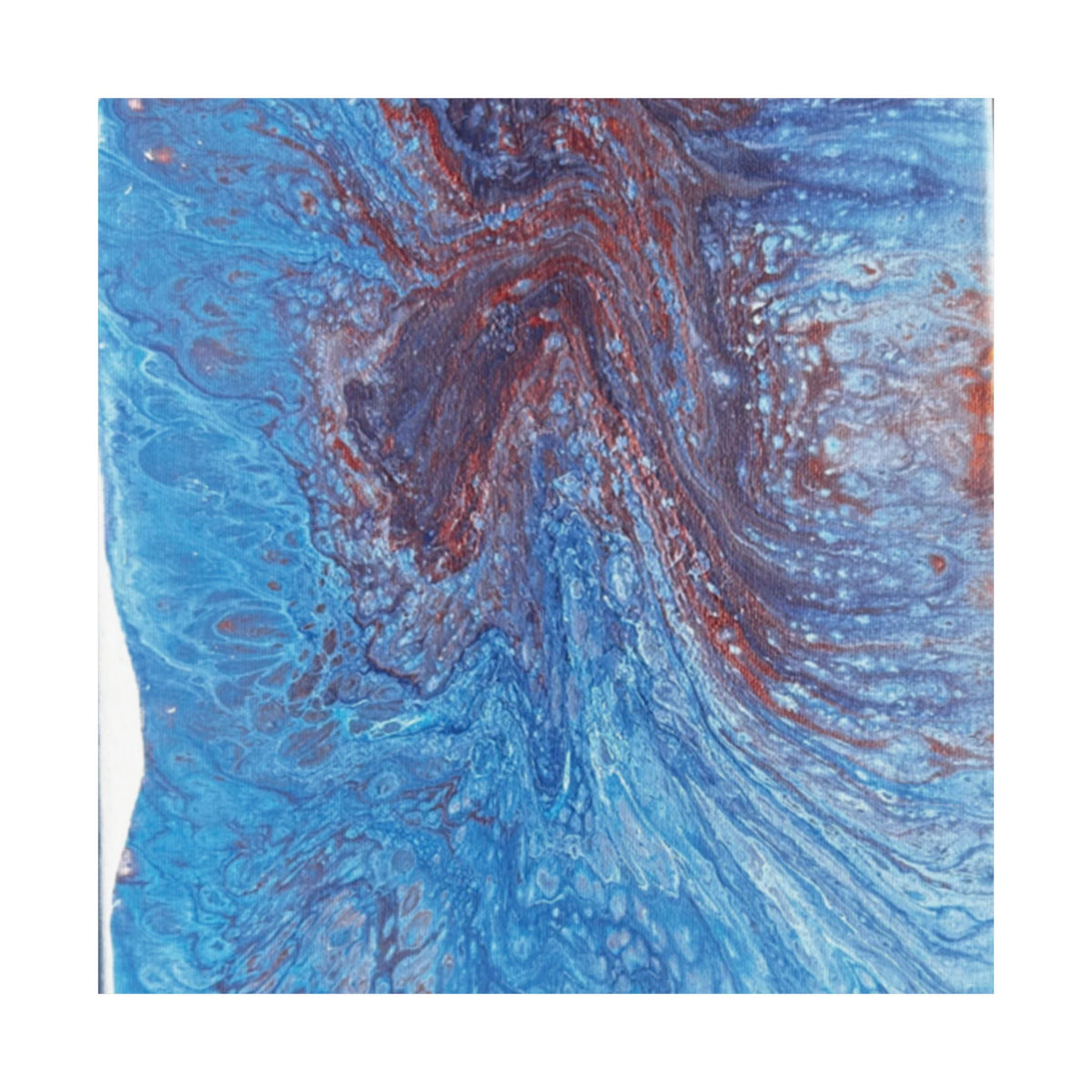Abstract Blue Resin Art Poster Matte Vertical Wall Art
