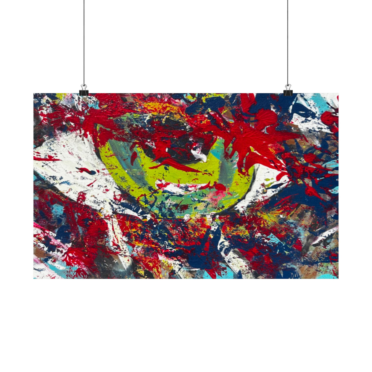 Abstract Color Splash Matte Poster EYE Horizontal Art Print
