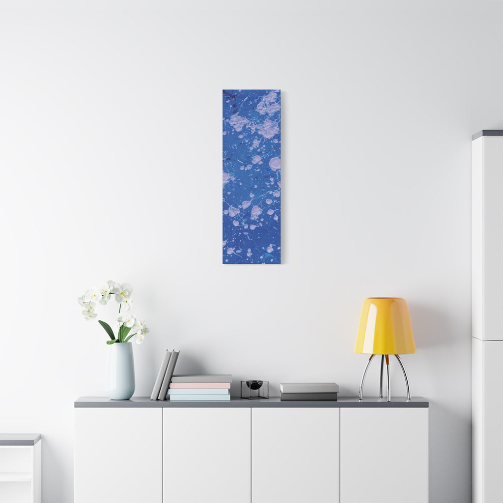 Blue Abstract Splatter Canvas Print  Dots (Matte Stretched 1.25")