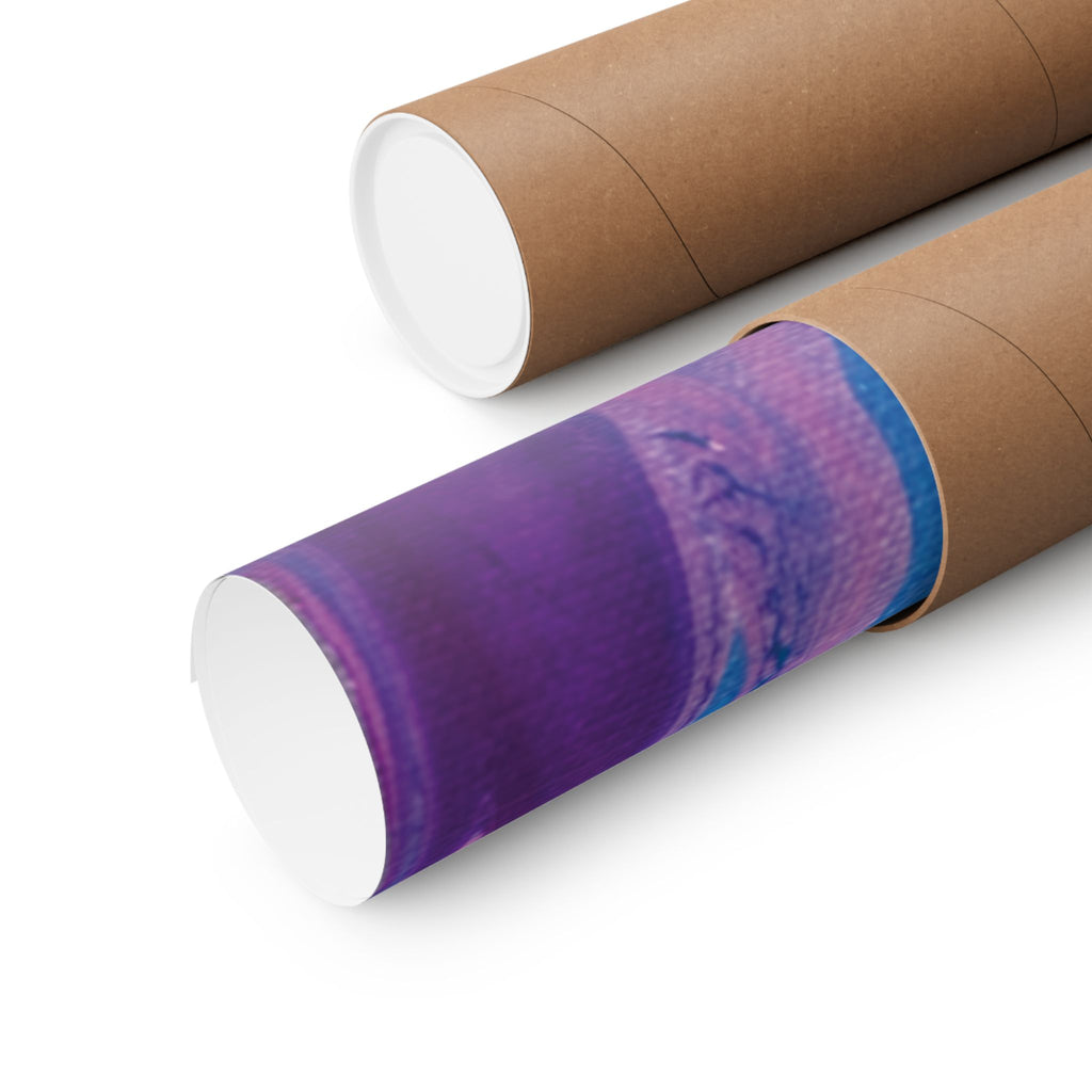 Wave Abstract Purple Fluid Art Matte Poster
