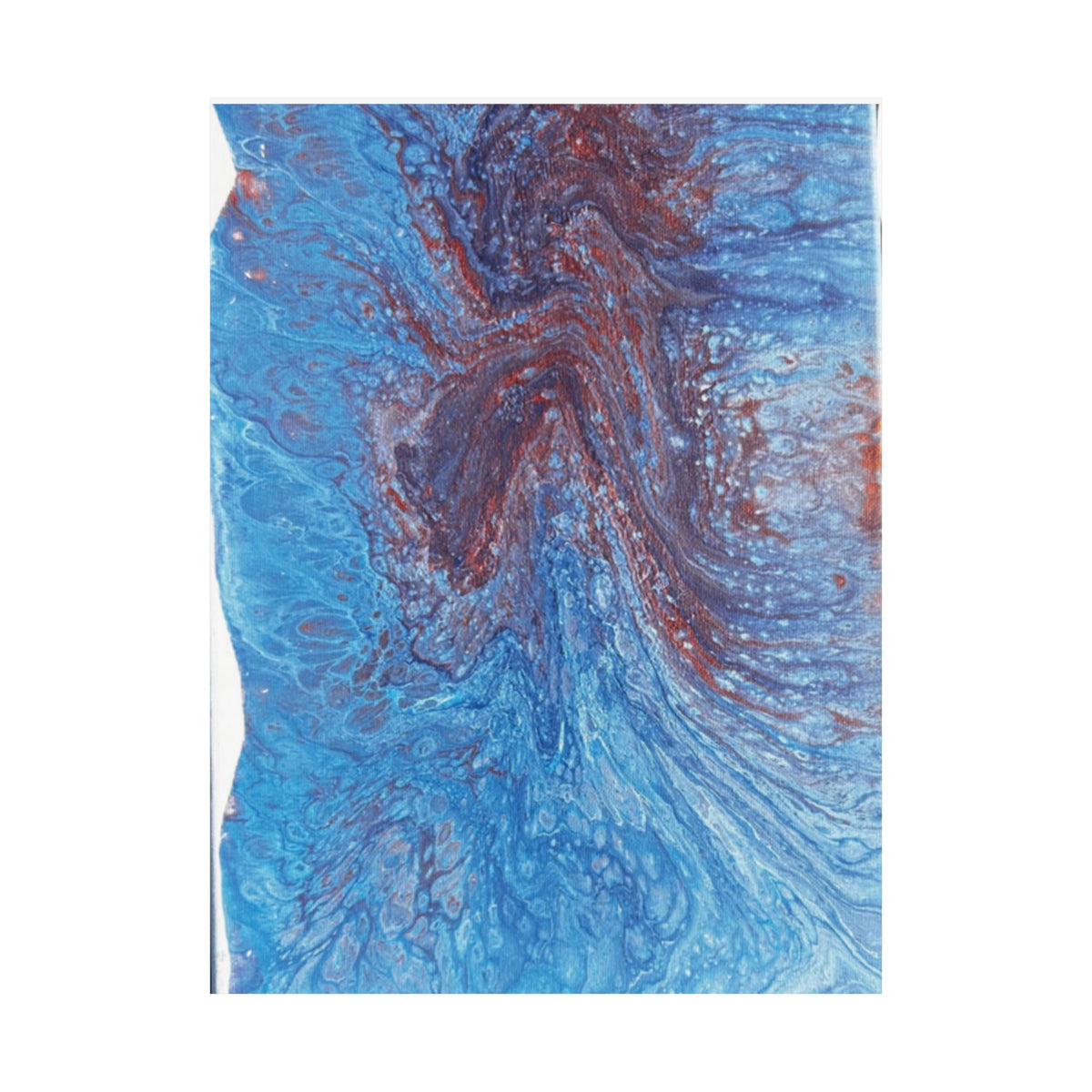 Abstract Blue Resin Art Poster Matte Vertical Wall Art