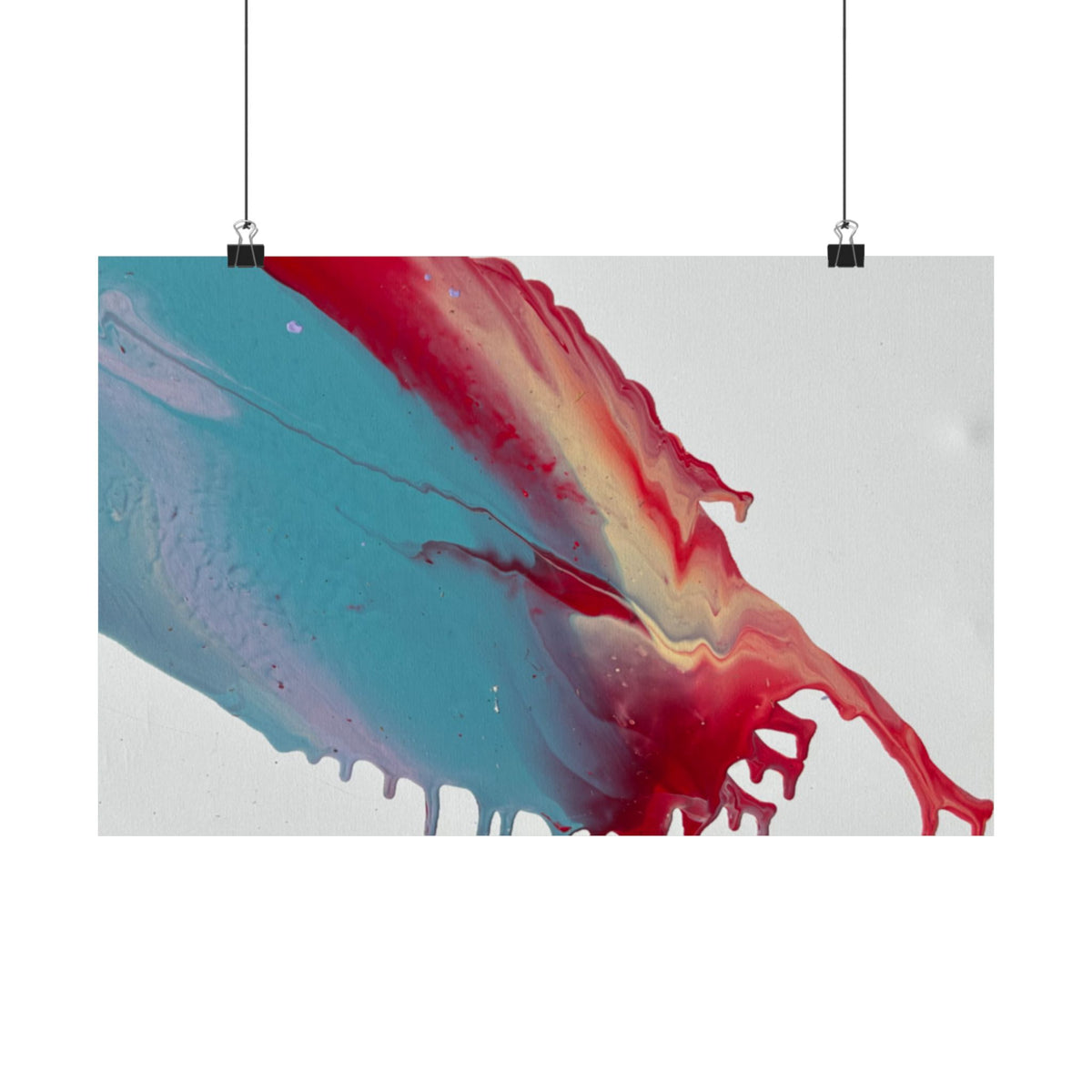 Abstract Paint Splash Matte Horizontal Poster Ceiling Colorful Fluid Art Wall Print