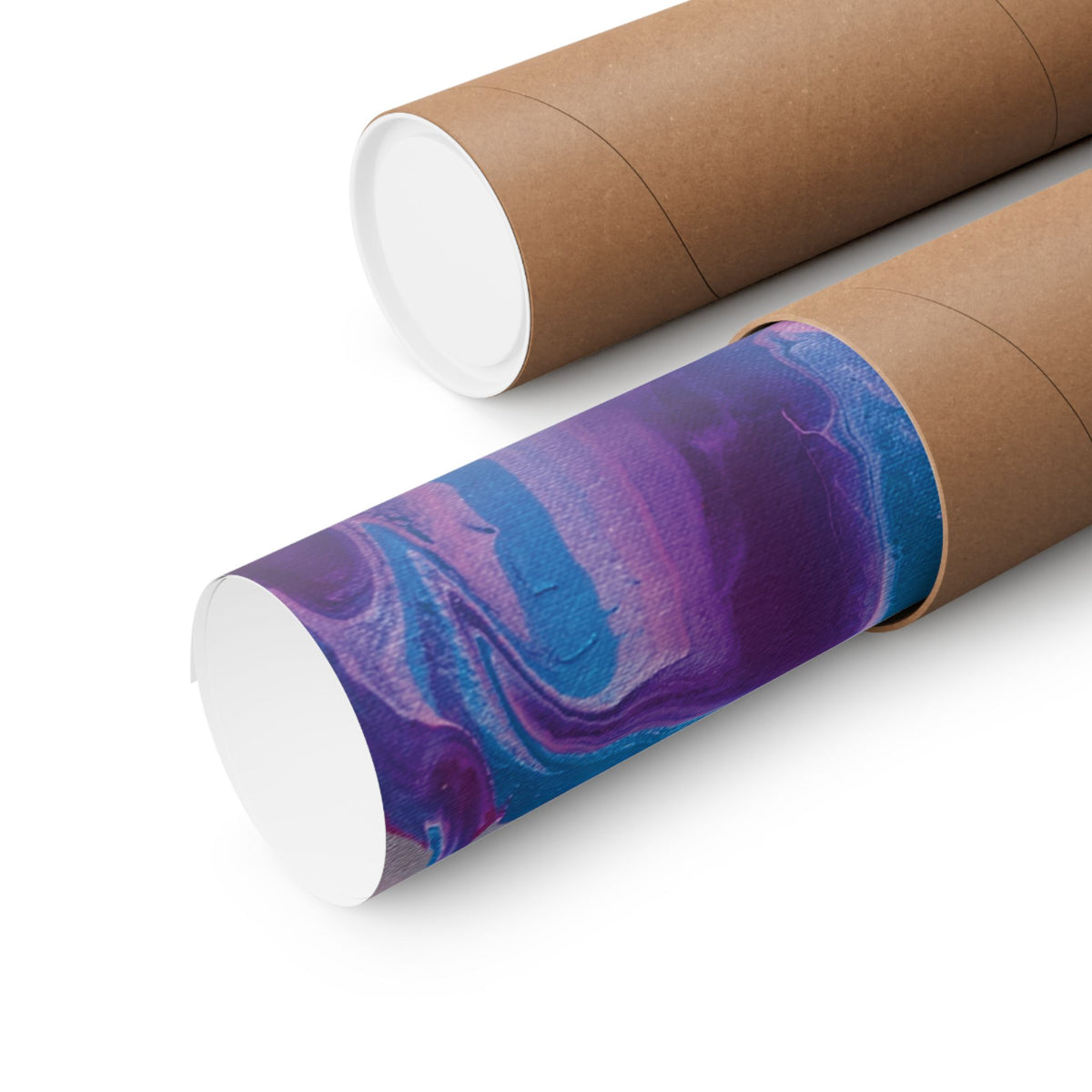 Wave Abstract Purple Fluid Art Matte Poster