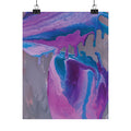 Wave Abstract Purple Fluid Art Matte Poster