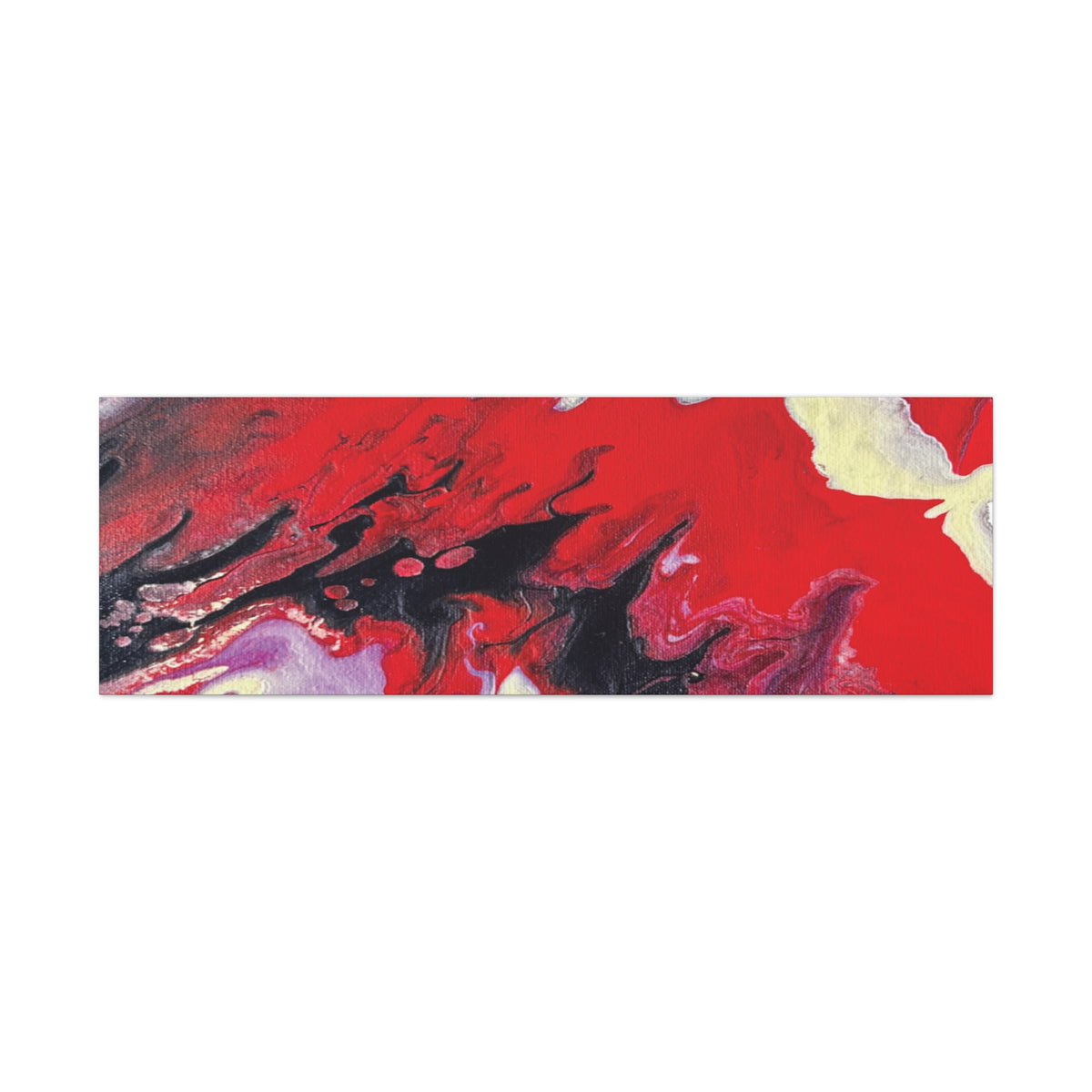 Power Abstract Red Fluid Art Canvas Print (Matte Stretched 1.25")