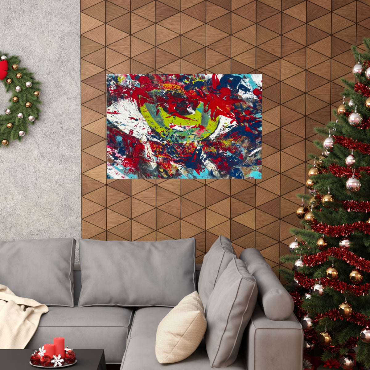 Abstract Color Splash Matte Poster EYE Horizontal Art Print