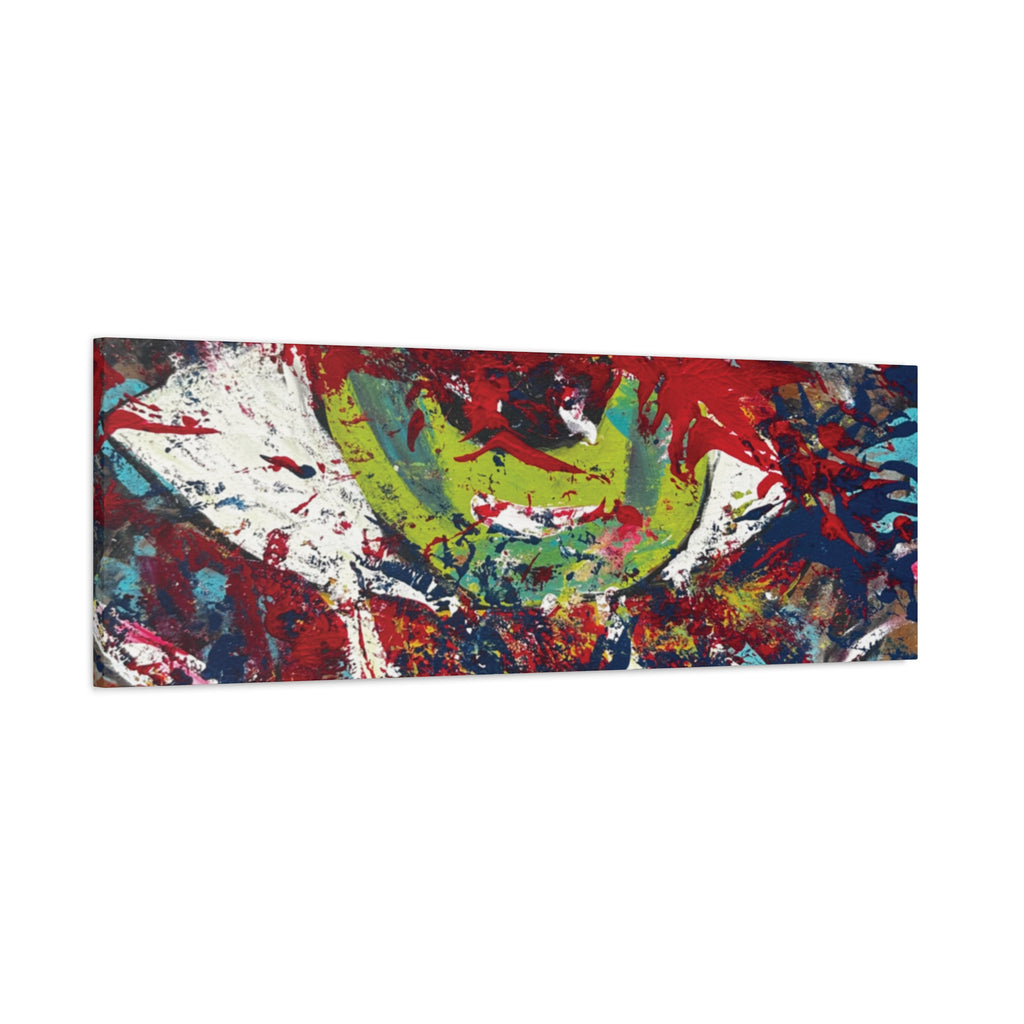 Abstract Burst Matte Canvas Print Eye Colorful Modern Wall Art, Stretched 1.25"