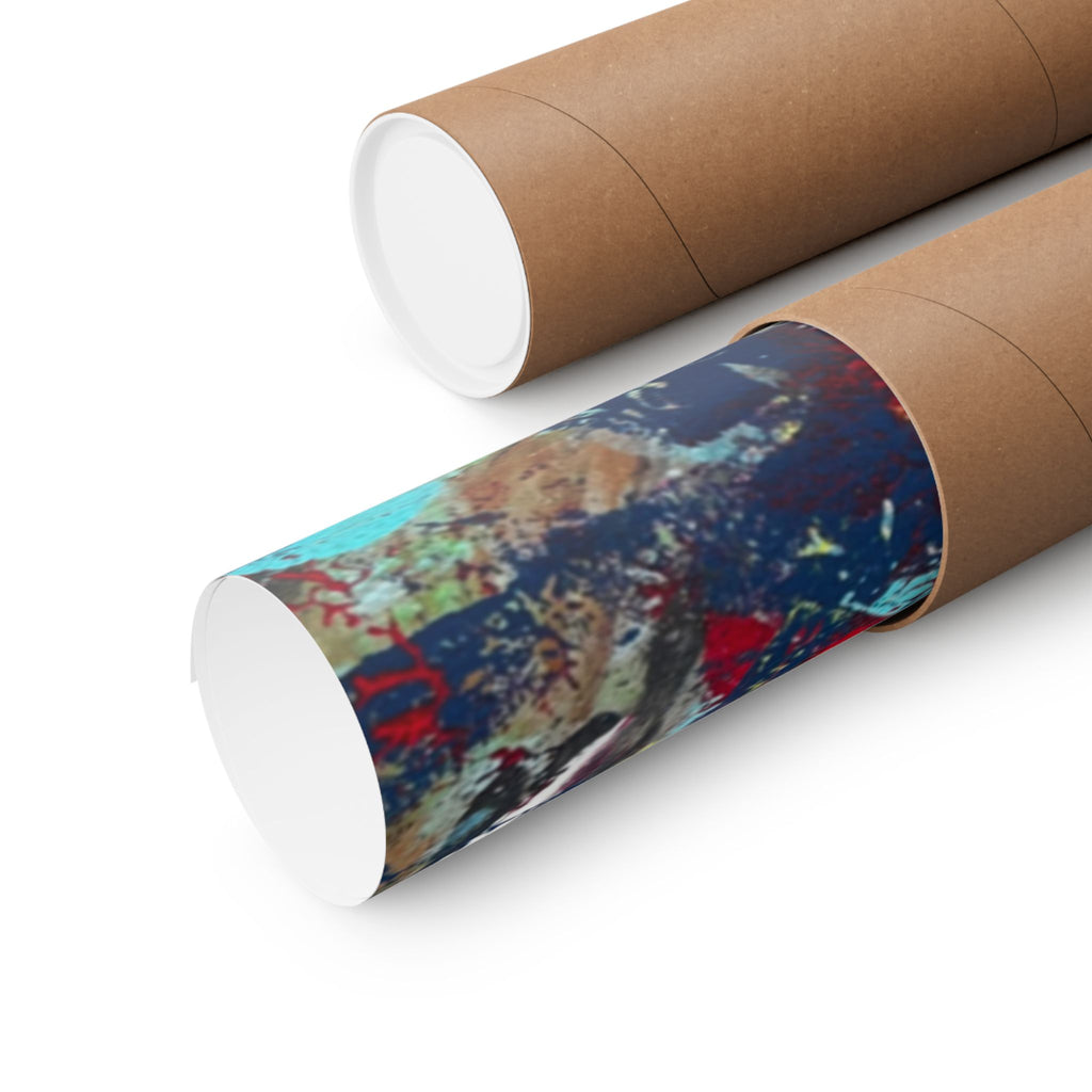 Abstract Color Splash Matte Poster EYE Horizontal Art Print