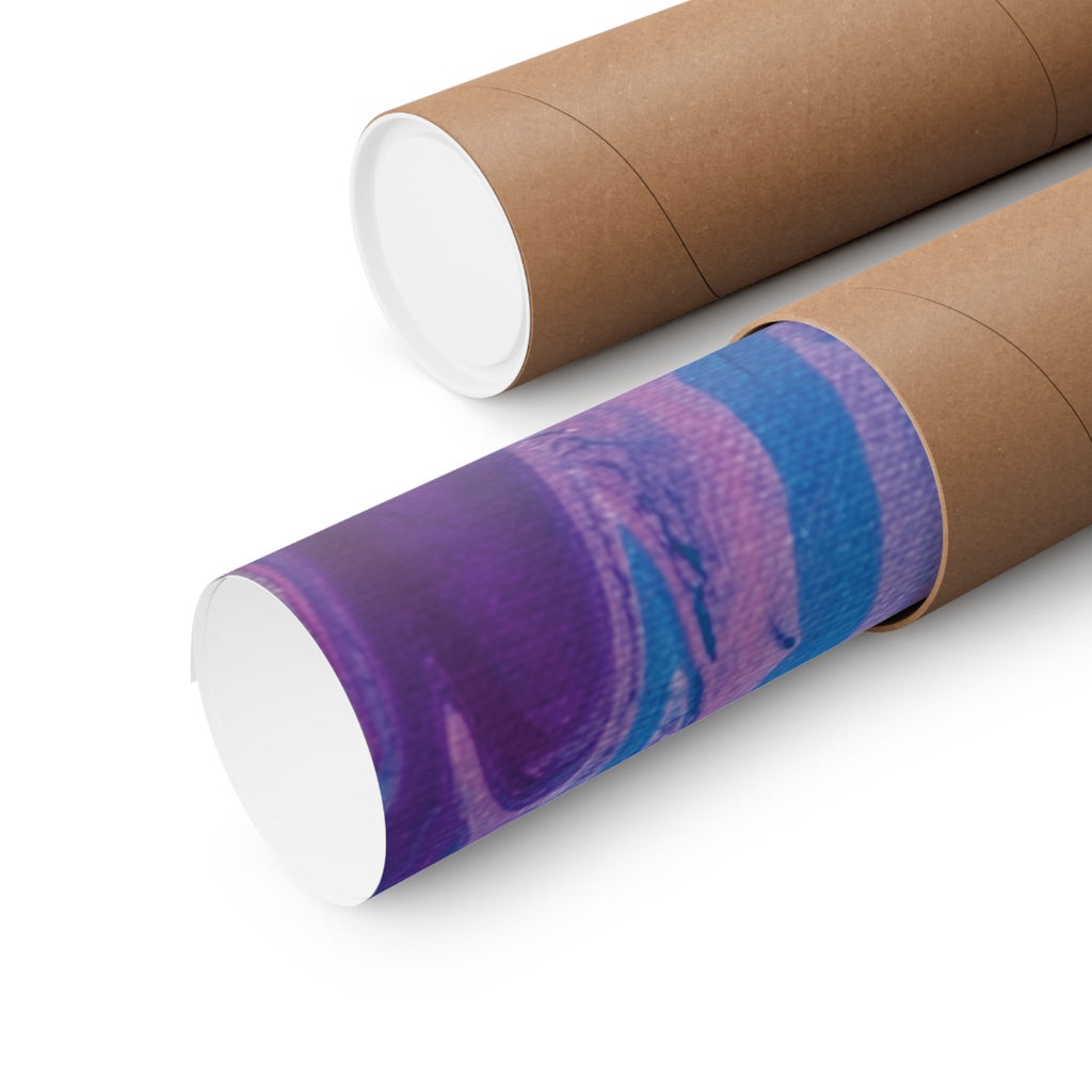 Wave Abstract Purple Fluid Art Matte Poster