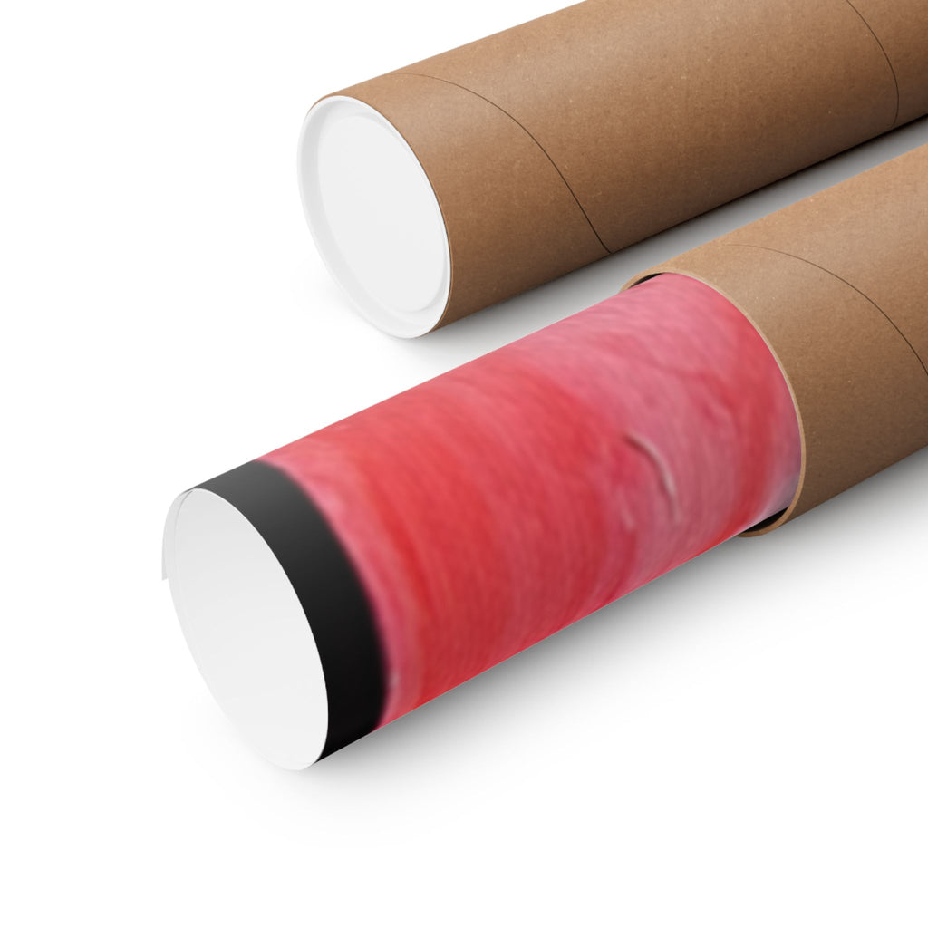 Red Marble Mars Matte Vertical Poster Abstract Red & Cream Wall Art