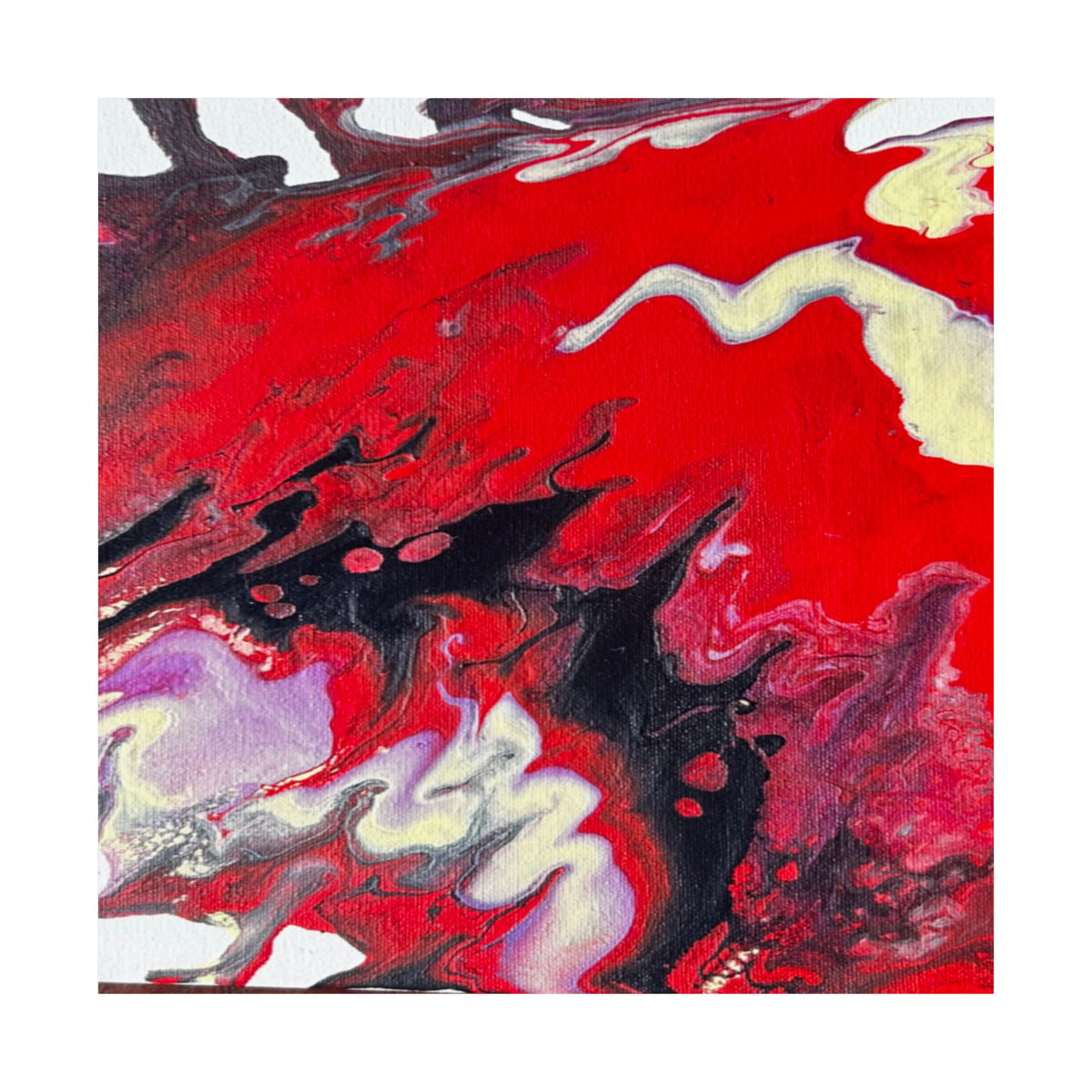 Power Abstract Red Fluid Art Matte Poster (Horizontal)