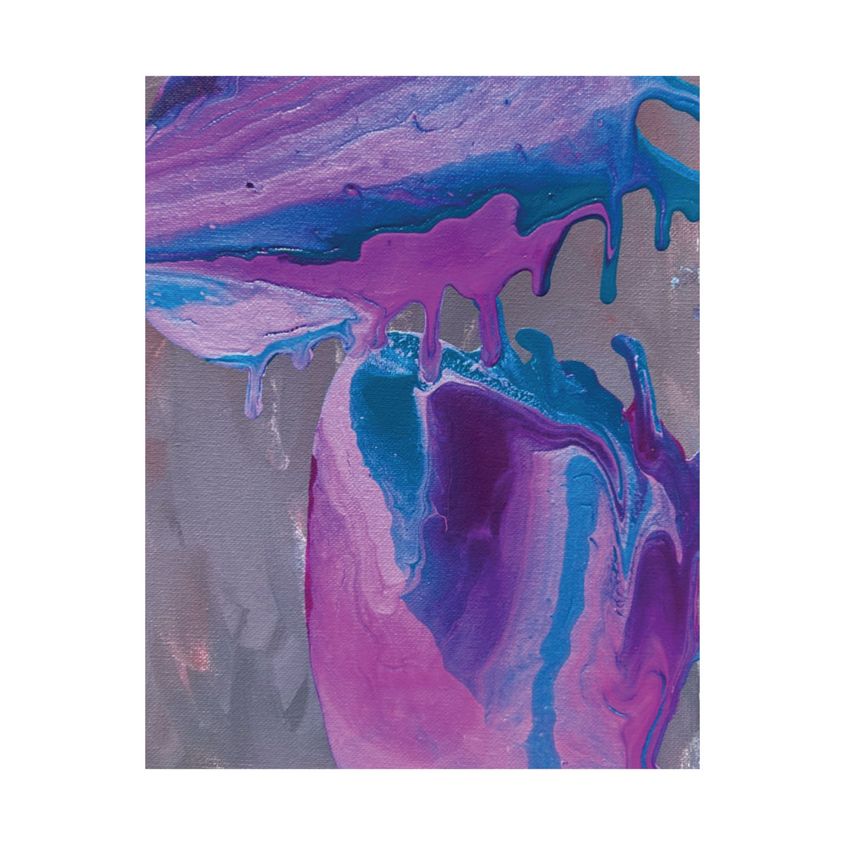 Wave Abstract Purple Fluid Art Matte Poster