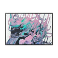 Abstract Pastel Drip Canvas Print (Framed)
