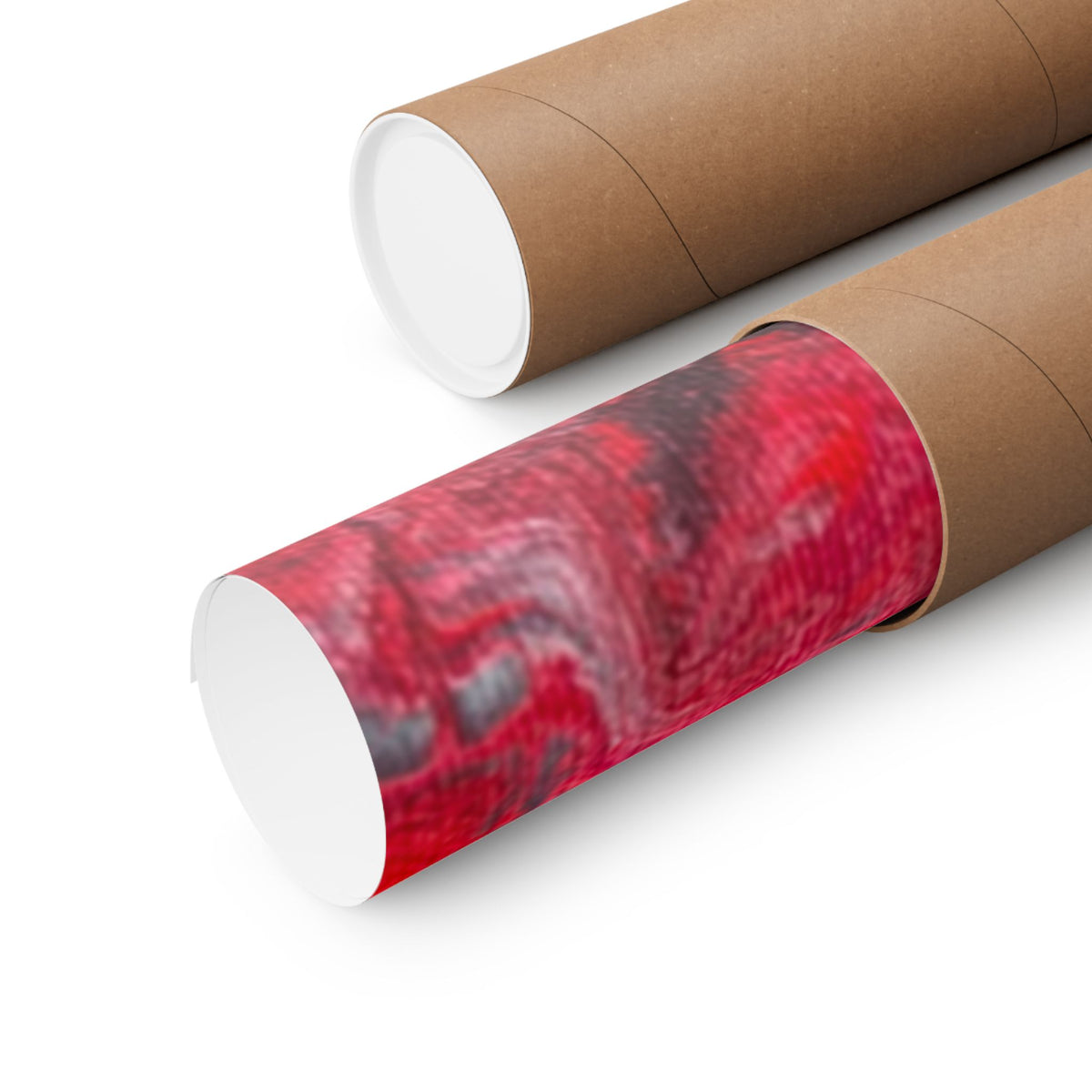Power Abstract Red Fluid Art Matte Poster (Horizontal)