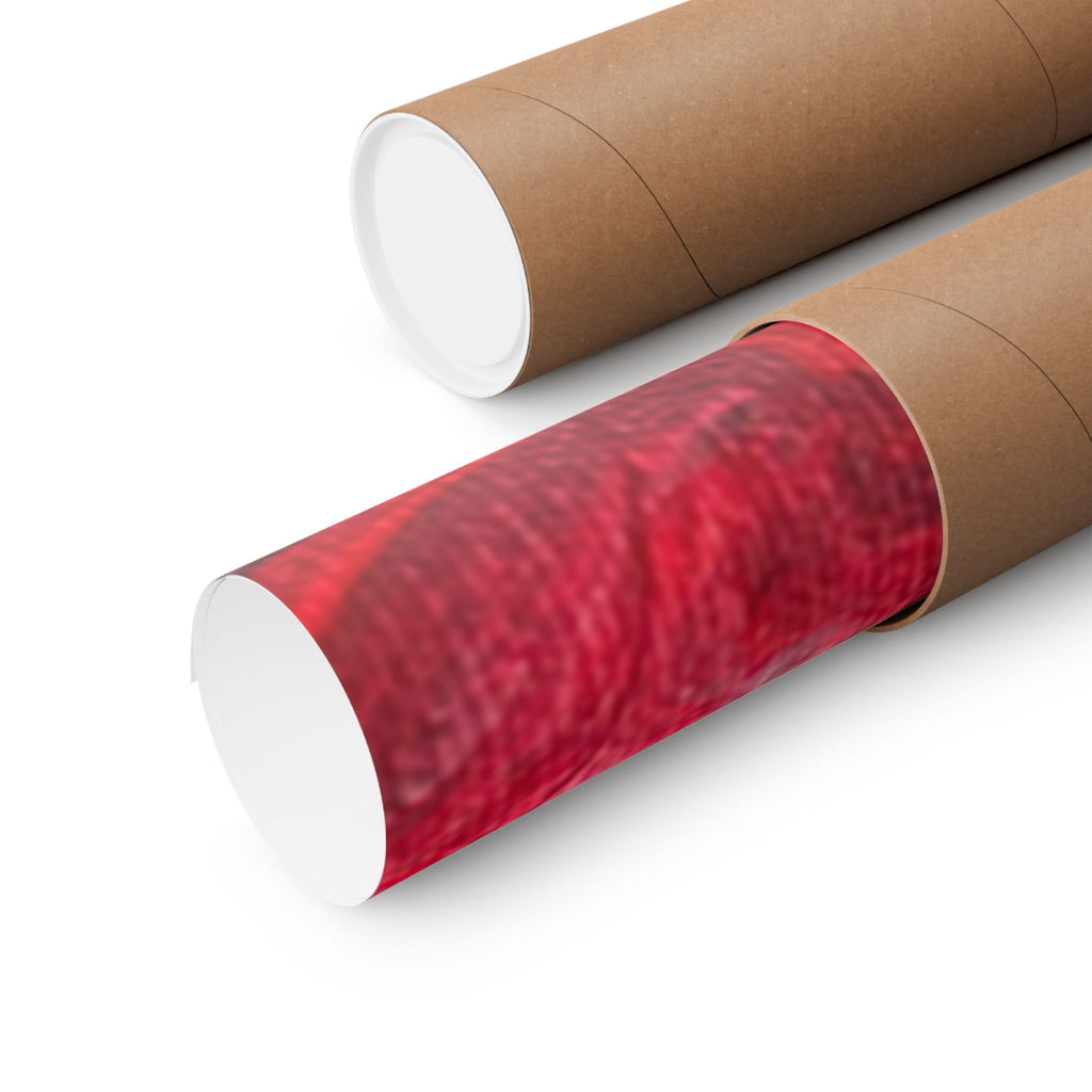 Power Abstract Red Fluid Art Matte Poster (Horizontal)