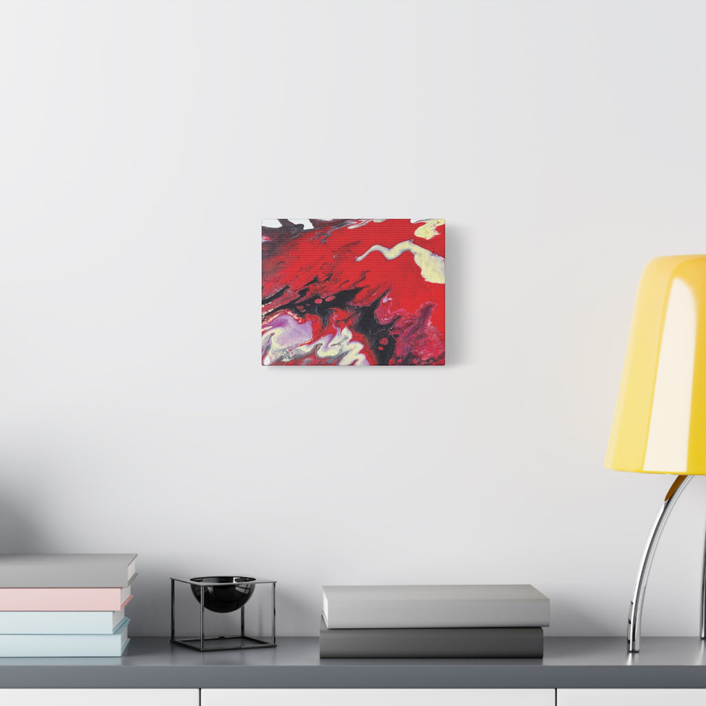 Power Abstract Red Fluid Art Canvas Print (Matte Stretched 1.25")