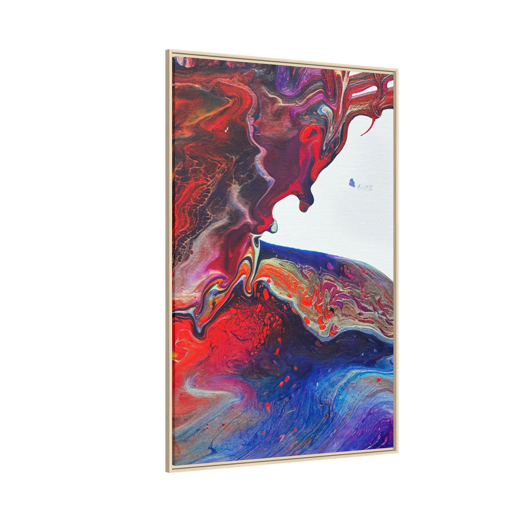 Abstract Fluid Art Matte Canvas Print Multi‑Color Swirl Wall Art
