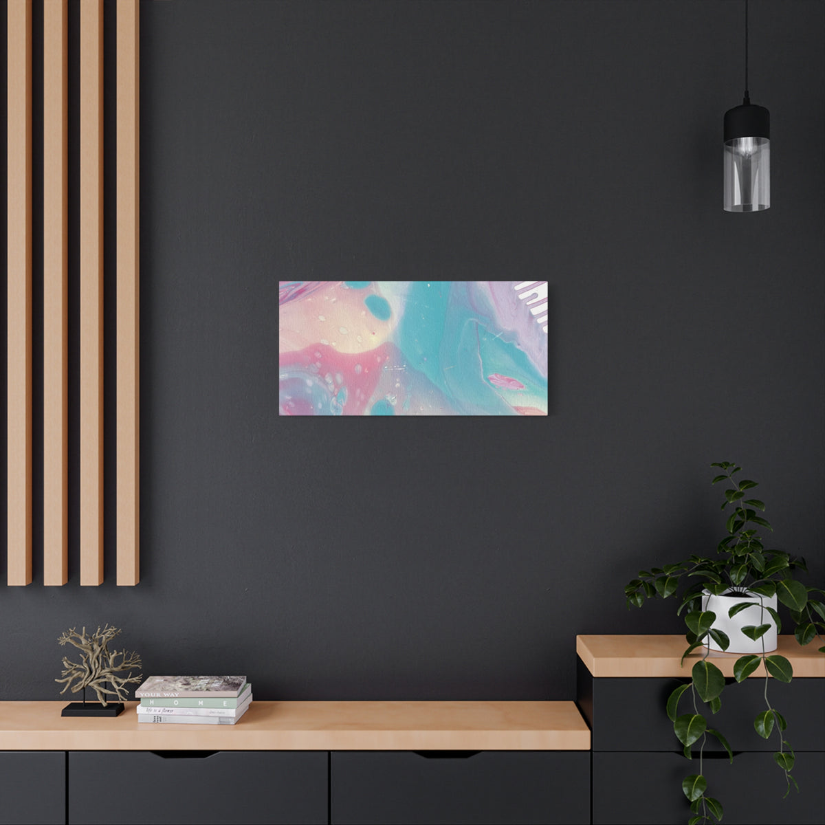 Pastel Fluid Animal Canvas Print Abstract Acrylic Pour Wall Art