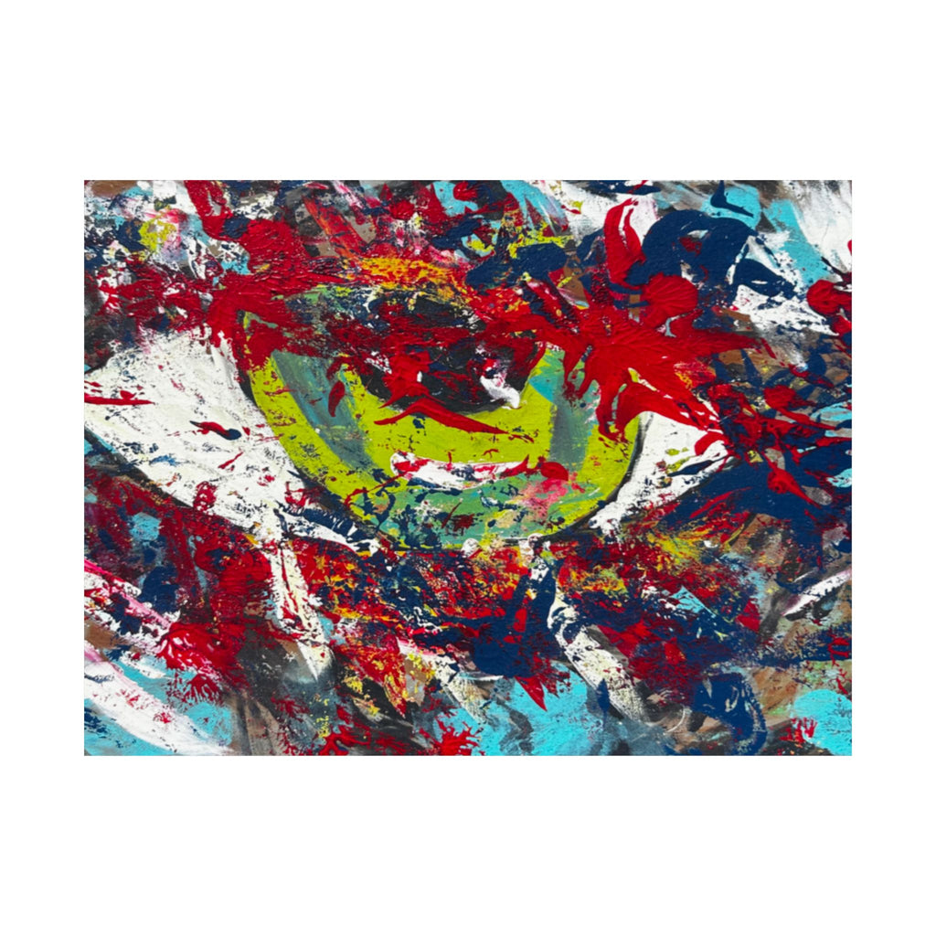 Abstract Color Splash Matte Poster EYE Horizontal Art Print