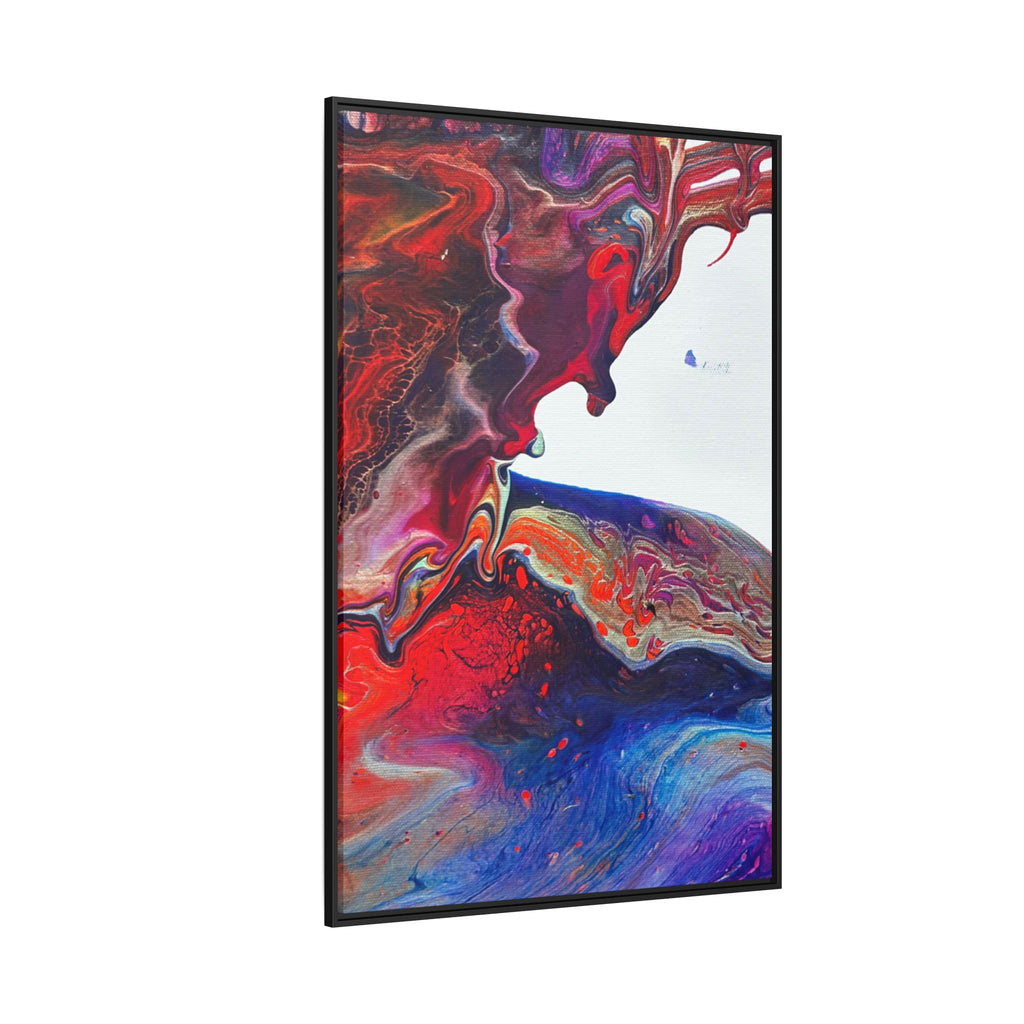 Abstract Fluid Art Matte Canvas Print Multi‑Color Swirl Wall Art