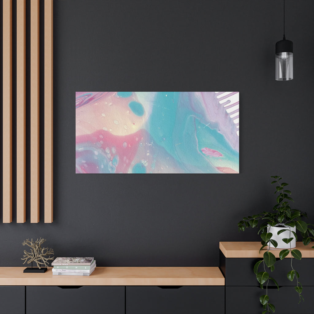 Pastel Fluid Animal Canvas Print Abstract Acrylic Pour Wall Art
