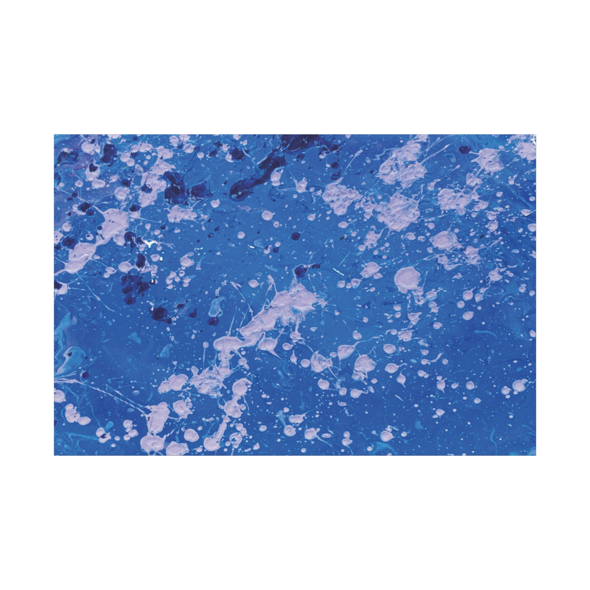 Blue Abstract Splatter Canvas Print  Dots (Matte Stretched 1.25")