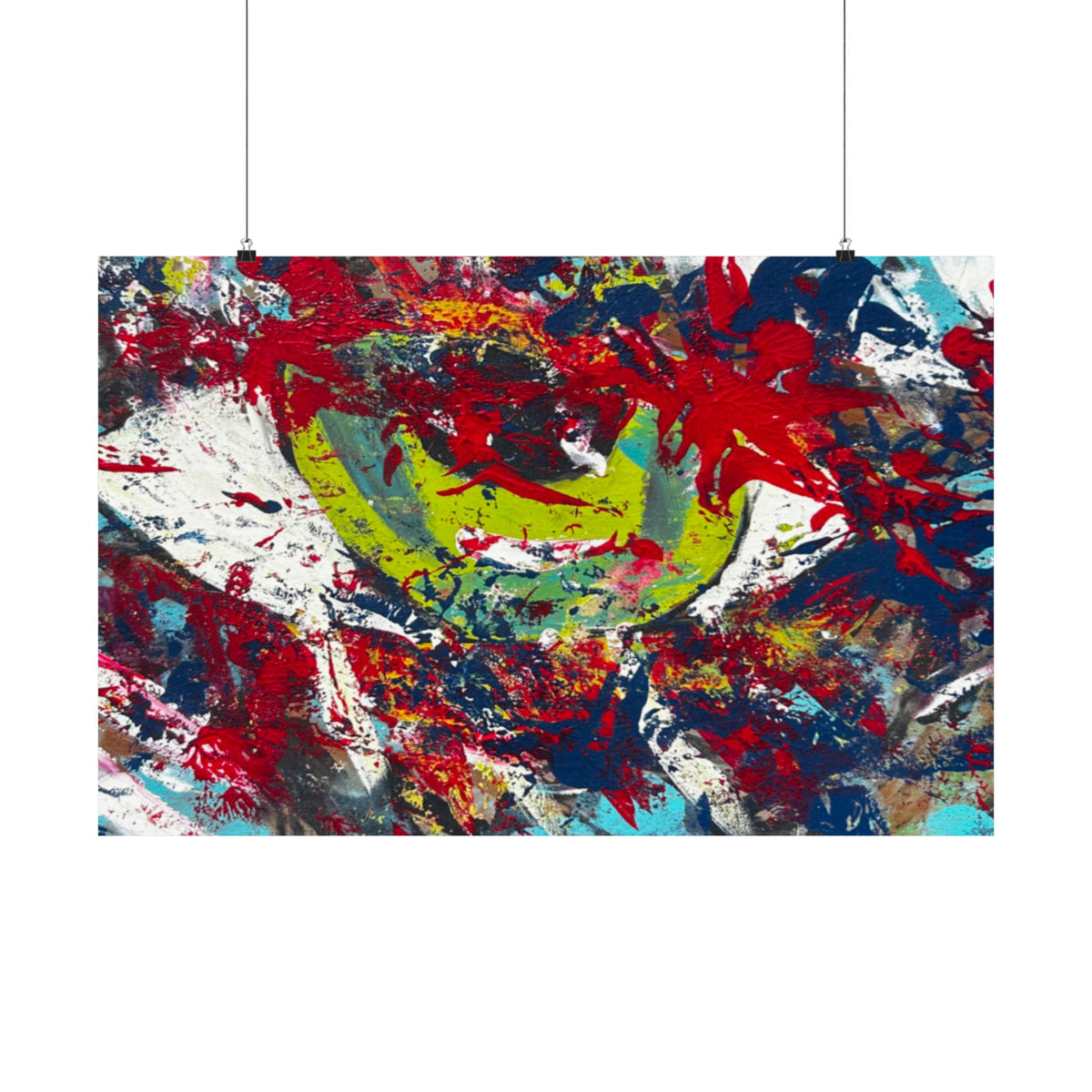 Abstract Color Splash Matte Poster EYE Horizontal Art Print