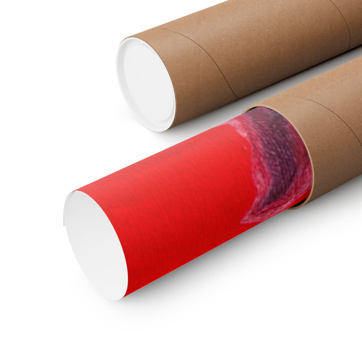 Power Abstract Red Fluid Art Matte Poster (Horizontal)