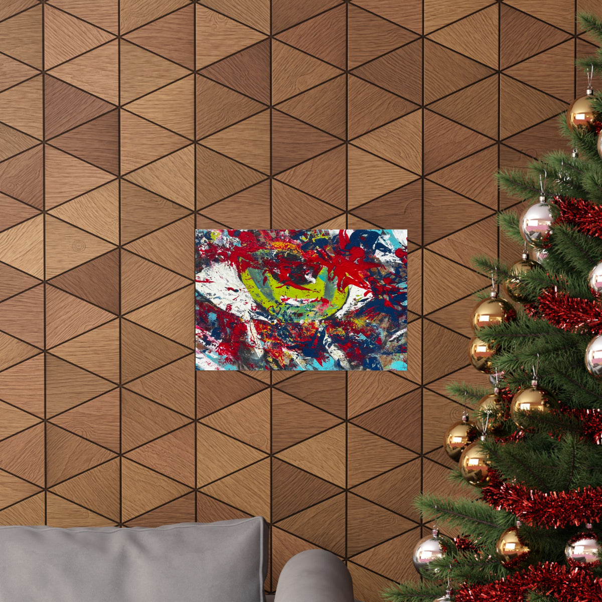 Abstract Color Splash Matte Poster EYE Horizontal Art Print