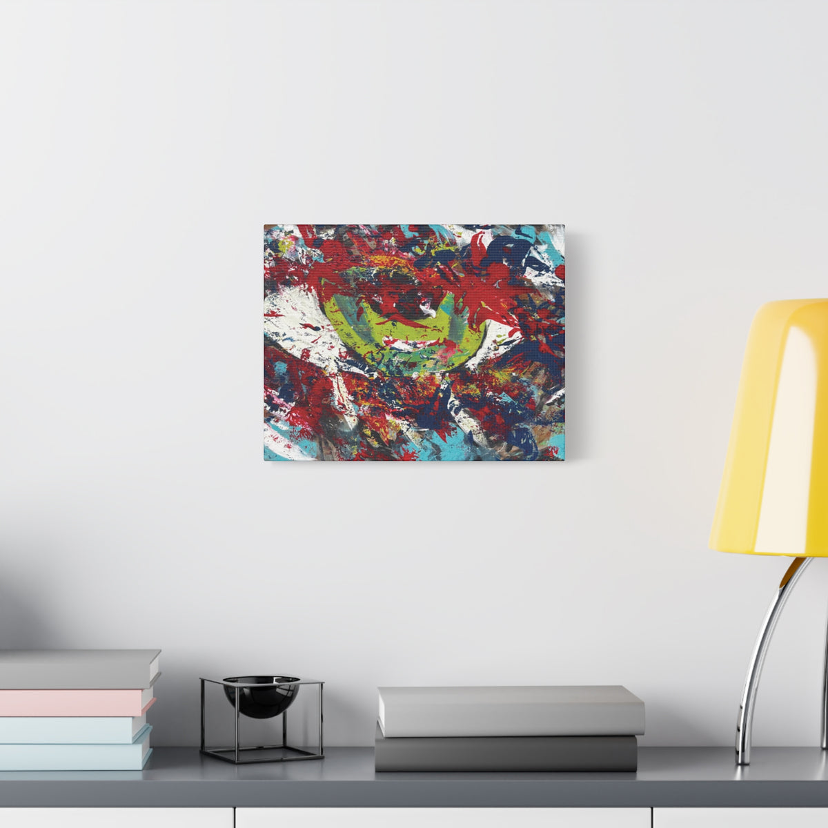 Abstract Burst Matte Canvas Print Eye Colorful Modern Wall Art, Stretched 1.25"