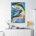 Colorful Koi Fish Canvas Art Vibrant Stretched Matte Wall Decor