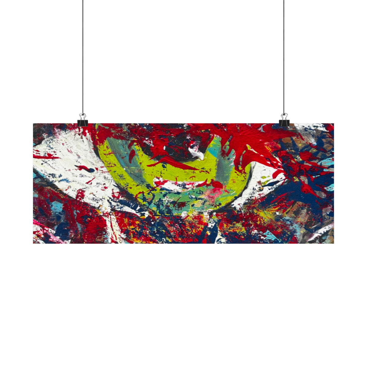 Abstract Color Splash Matte Poster EYE Horizontal Art Print