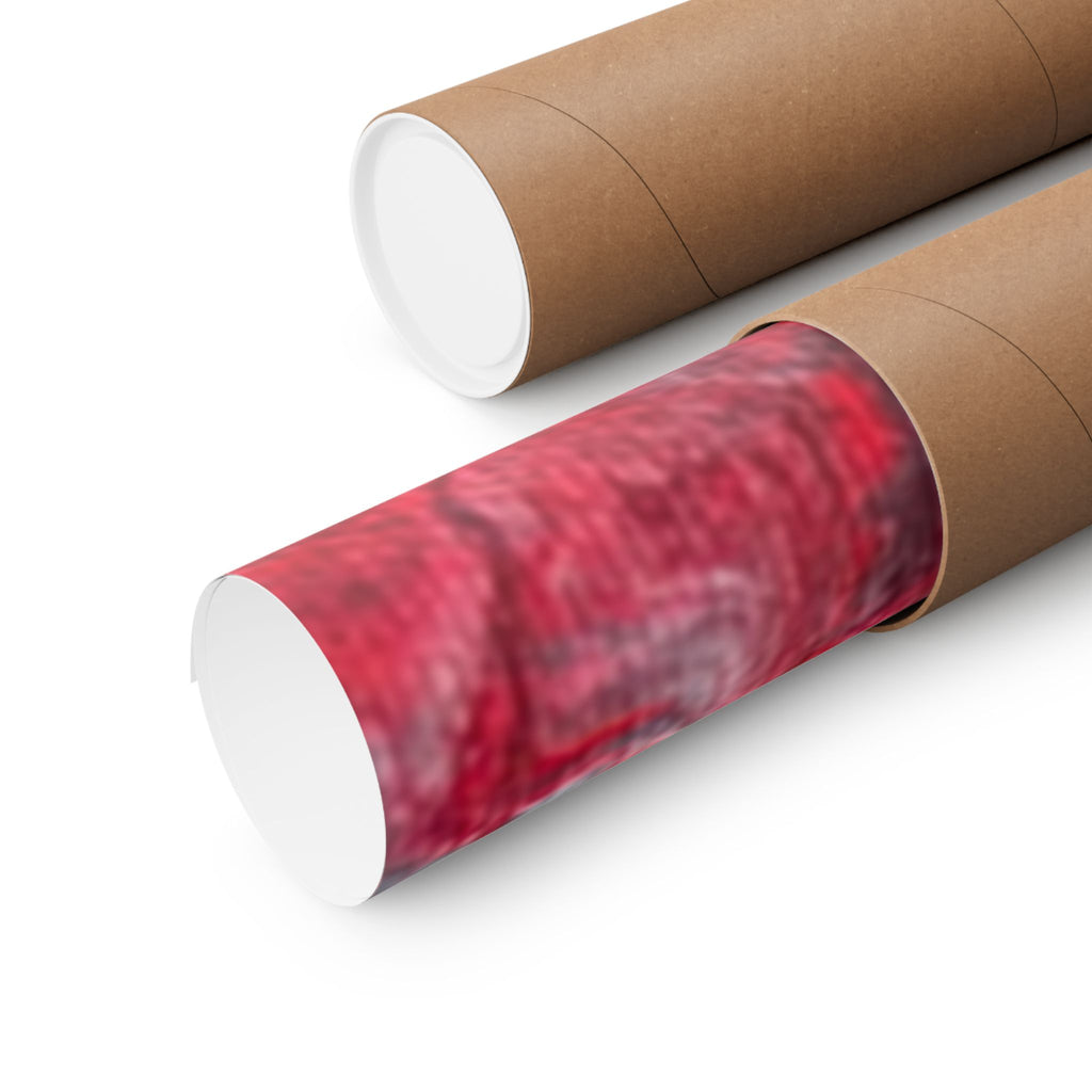 Power Abstract Red Fluid Art Matte Poster (Horizontal)